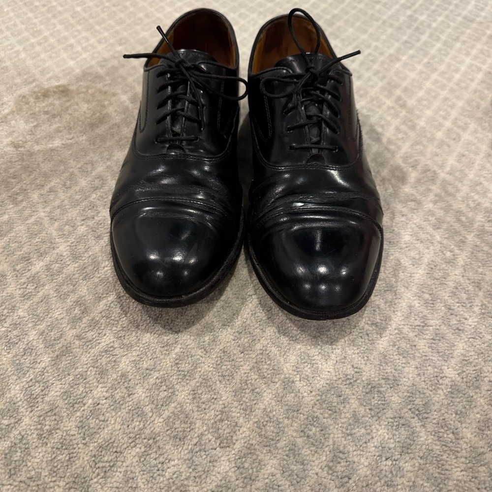 Cole Haan Black Leather Oxfords